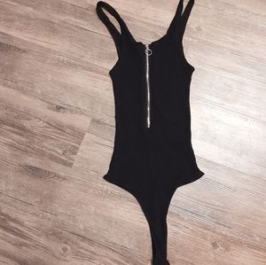 Urban Heritage black ribbed bodysuit